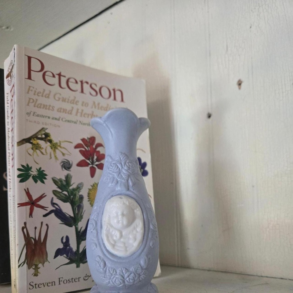 Blue ceramic vase